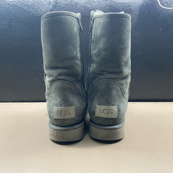 Women’s Ugg Italian Luxe Collection Abree Leather Gray Zip Boots 1009250 Size 6. - Picture 4 of 9